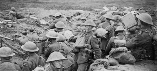 Soldiers at the Battle of Menin Road Ridge