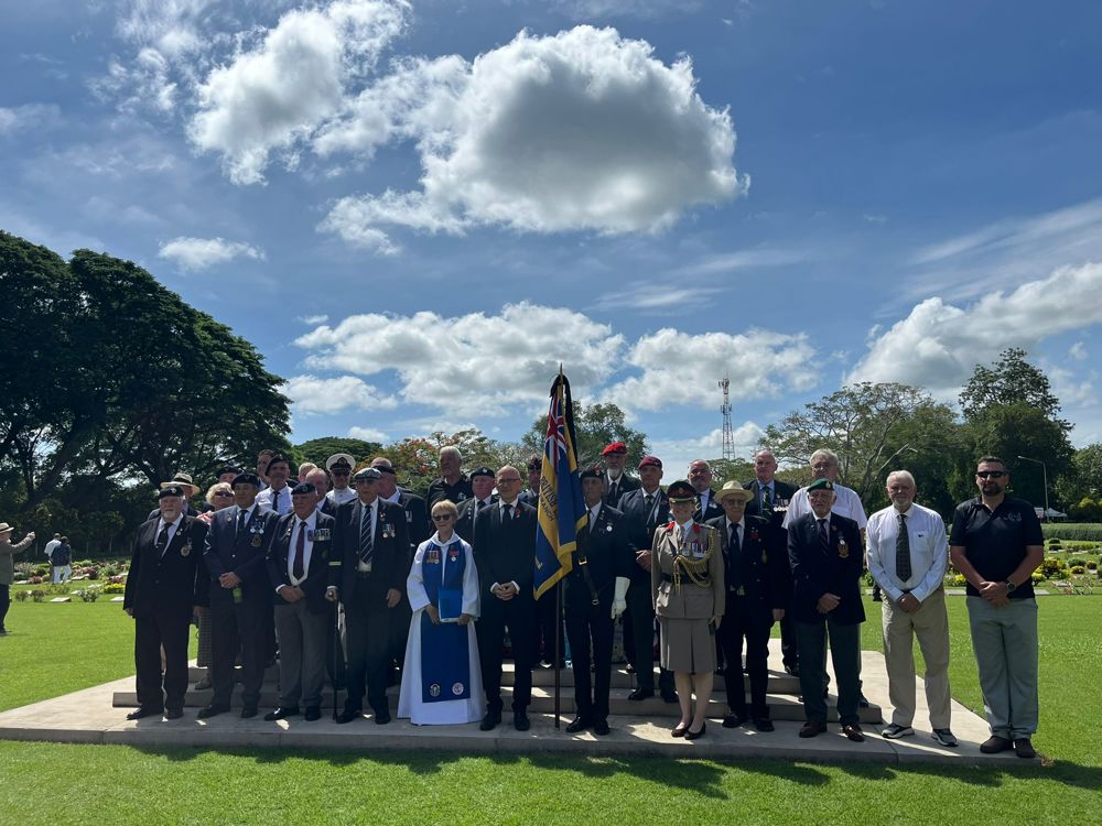Dignataries and armed forces figures gathered in Chungkai War Cemetery to mark Remembrance Day.
