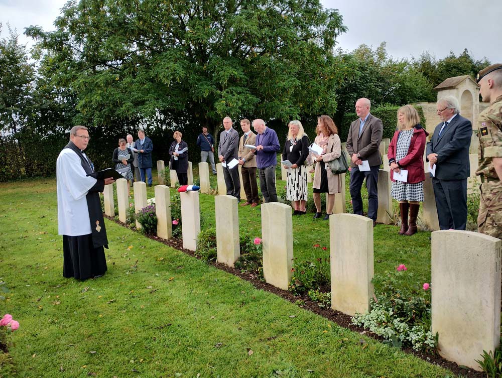 The services were conducted by the Rev Martin Robbins CF, Chaplain to 1st Battalion The Coldstream Guards.