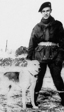 Private Emile Corteile and his paradog Glenn.