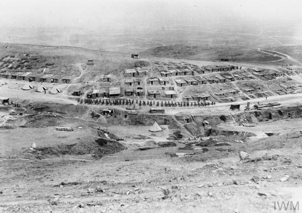 A British military bivouac camp in Macedonia, circa 1916.