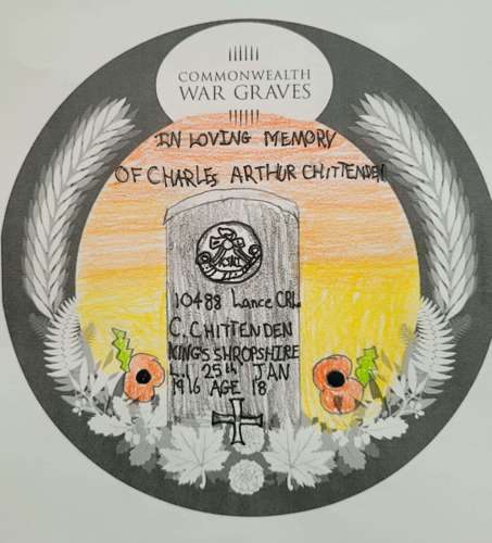 Memorial created by one of our students