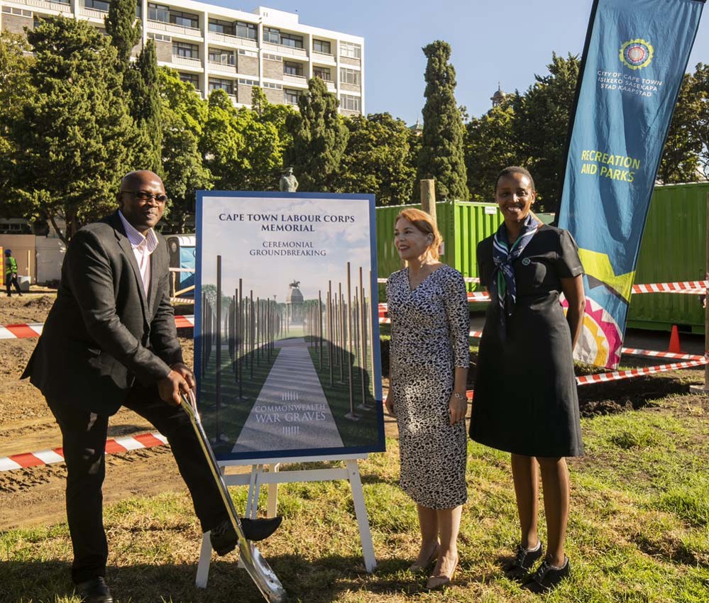 Groundbreaking of the Cape Town Memorial.