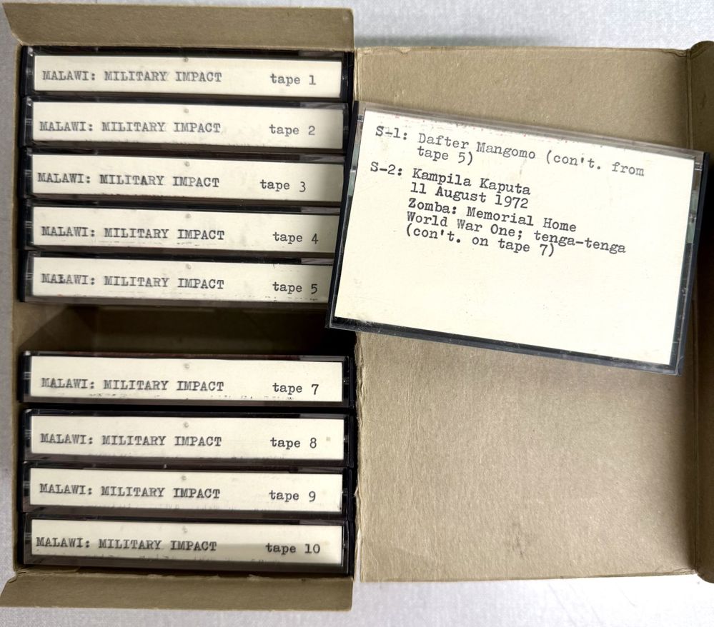 Box of Cassette tapes.