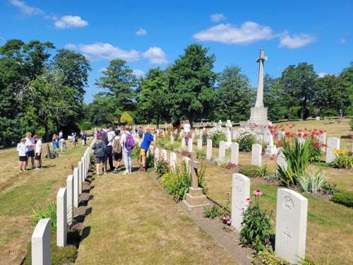 School visit to a cemetery