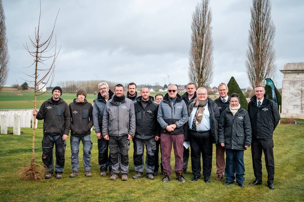 Some of our France Team at Guillemont Road cemtery